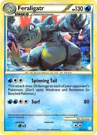 Feraligatr - 20/123 (Cracked Ice Holo)/123  - Holofoil - Holo Rare