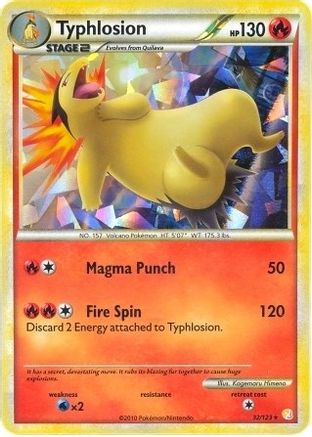 Typhlosion (Cracked Ice Holo) 032/123  - Holofoil - Holo Rare