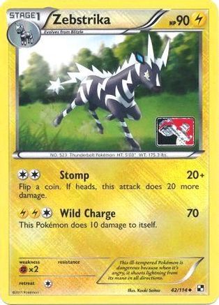 Zebstrika (League Promo) 042/114  - Reverse Holofoil - Promo