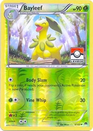 Bayleef - 2/122 (Pokemon League)/122  - Reverse Holofoil - Promo