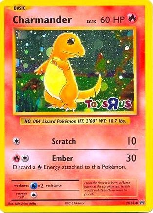 Charmander (Toys R Us Promo) 009/108  - Holofoil - Promo
