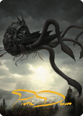 Carte d'art de navire nautiloïde (signature estampillée or) [Commander Legends : Battle for Baldur's Gate Art Series] 
