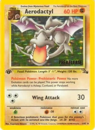 Aerodactyl (Prerelease) 001  - 1st Edition Holofoil - Promo