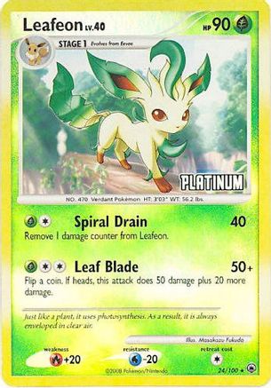 Leafeon - 24/100 [Platinum]/100  - Reverse Holofoil - Promo