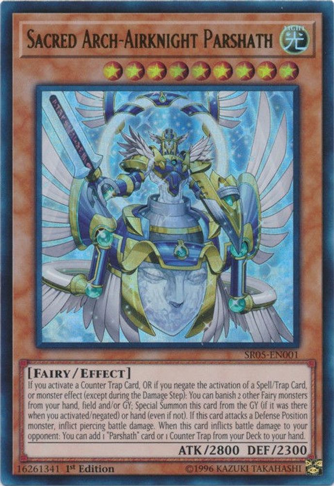 Sacred Arch-Airknight Parshath (SR05-EN001) - Ultra Rare