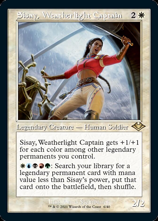 Sisay, capitaine de l'Aquilon (Retro Foil Etched) [Horizons modernes] 