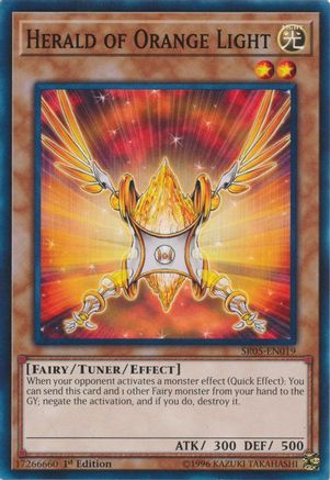 Herald of Orange Light (SR05-EN019) - Structure Deck: Wave of Light 1st Edition