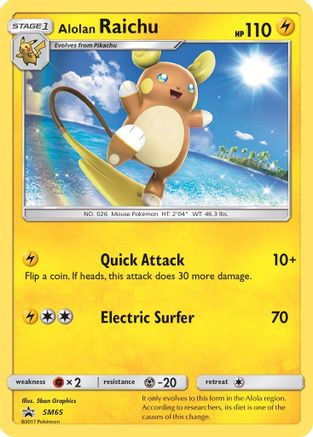 Alolan Raichu (SM65) [Soleil et Lune : Promos Black Star] 