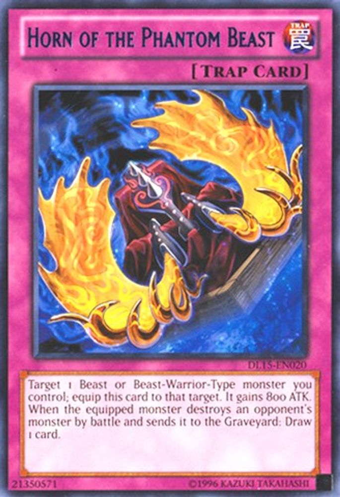 Horn of the Phantom Beast (Blue) (DL15-EN020) - Rare