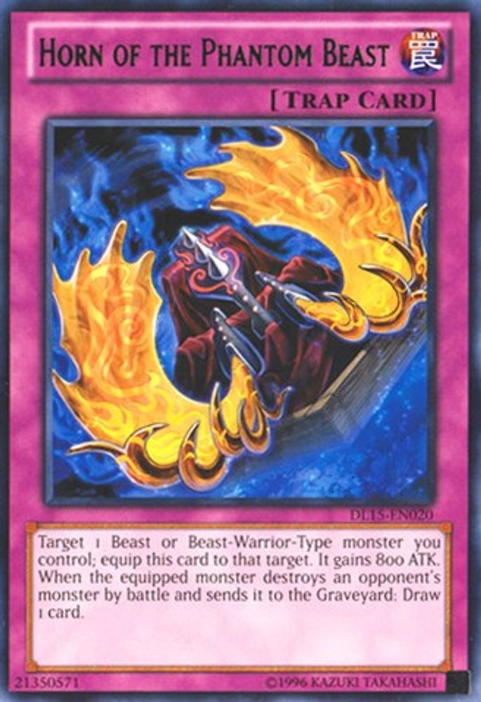 Horn of the Phantom Beast (Green) (DL15-EN020) - Rare