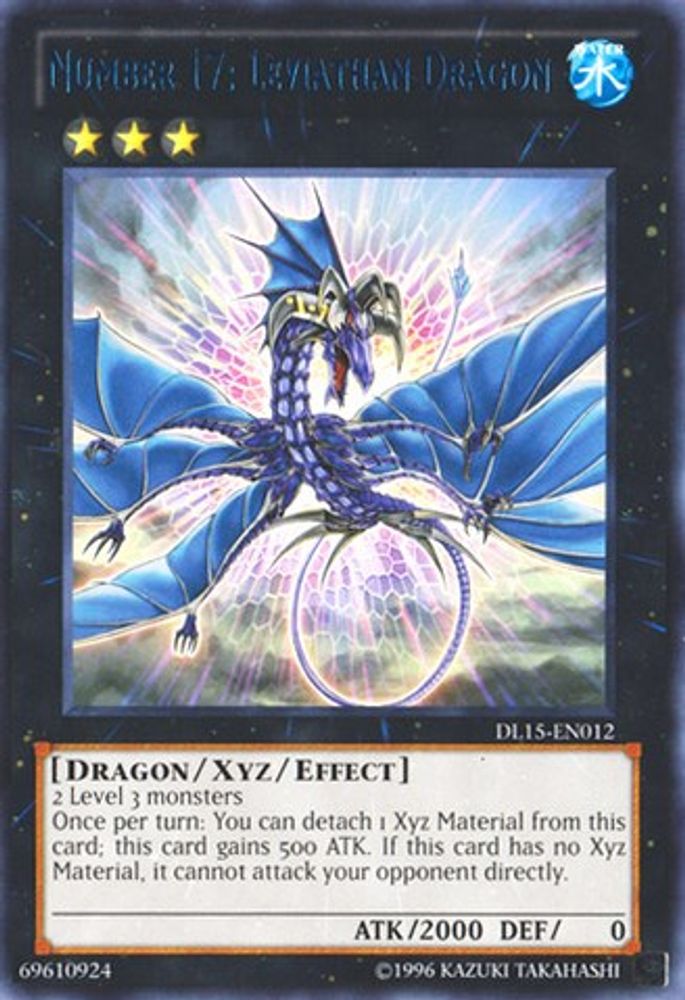 Number 17: Leviathan Dragon (Blue) (DL15-EN012) - Rare