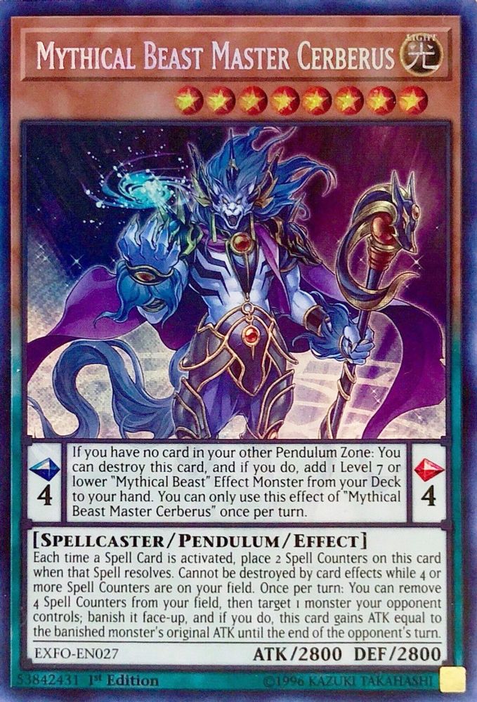 Mythical Beast Master Cerberus (EXFO-EN027) - Secret Rare