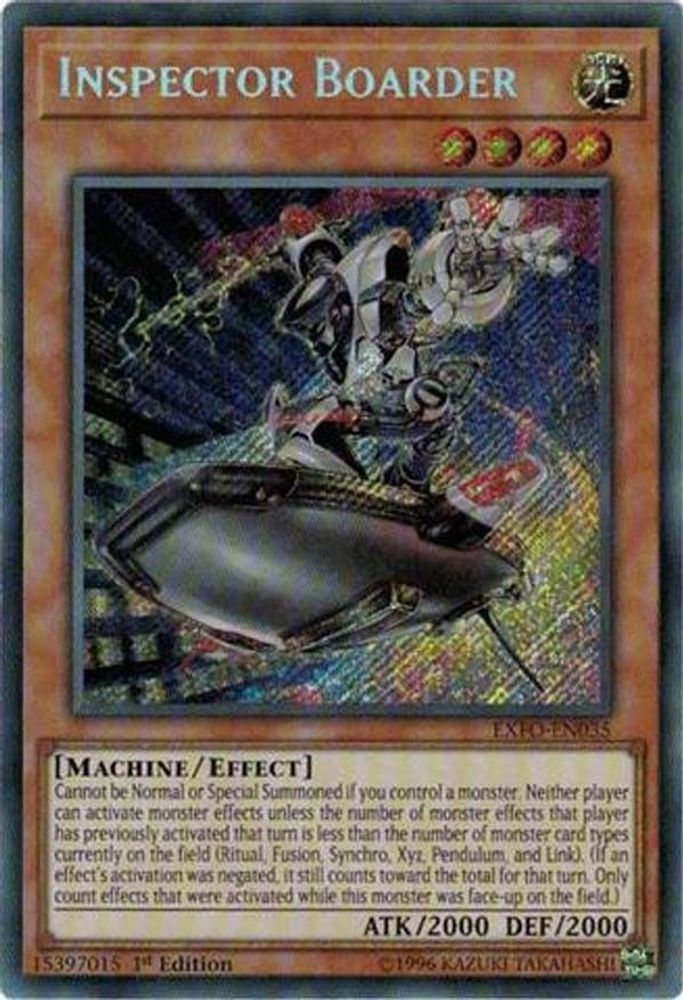 Inspector Boarder (EXFO-EN035) - Secret Rare