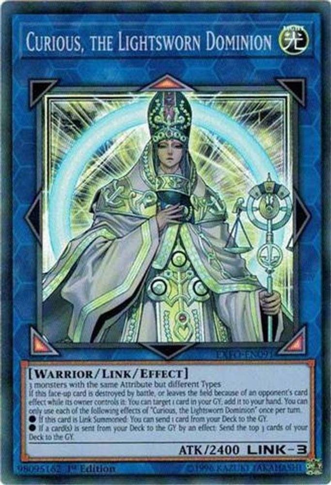 Curious, the Lightsworn Dominion (EXFO-EN091) - Super Rare