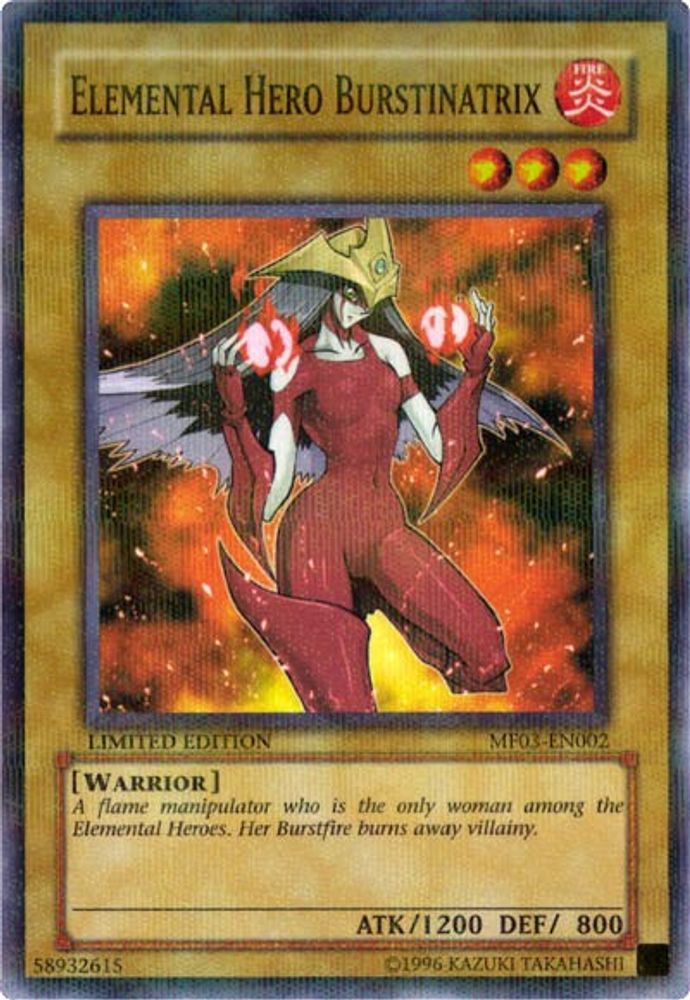 Elemental HERO Burstinatrix (MF03-EN002) - Parallel Rare