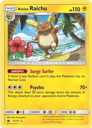 Alolan Raichu (SM Crimson Invasion) 031/111  - Rare
