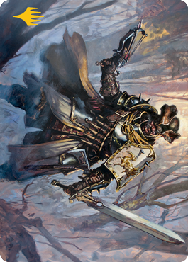 Carte d'art cathare brutale (signature estampillée or) [Innistrad : Midnight Hunt Art Series] 