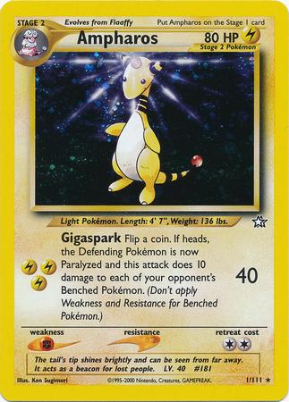 Ampharos 001  - Unlimited Holofoil - Holo Rare
