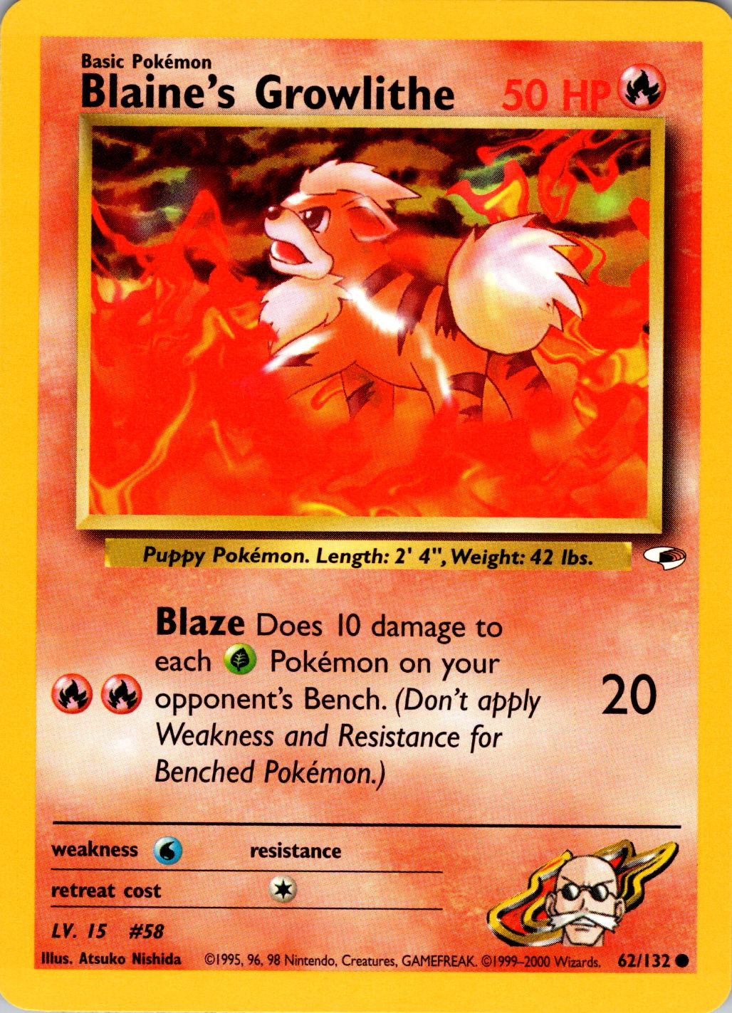 Blaine's Growlithe (62) (62) 062  - Unlimited - Common