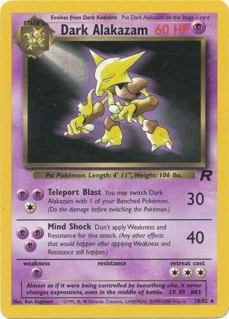 Dark Alakazam (18) (18) 018  - Unlimited - Rare
