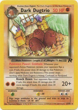 Dark Dugtrio (23) (23) 023  - Unlimited - Rare