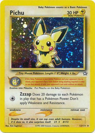 Pichu 012  - Unlimited Holofoil - Holo Rare