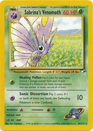 Venomoth de Sabrina (34/132) [Gym Heroes Unlimited] 