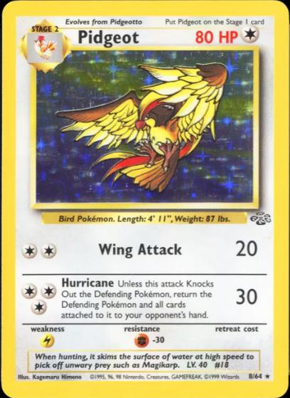 Pidgeot (8) (8) 008  - Unlimited Holofoil - Holo Rare