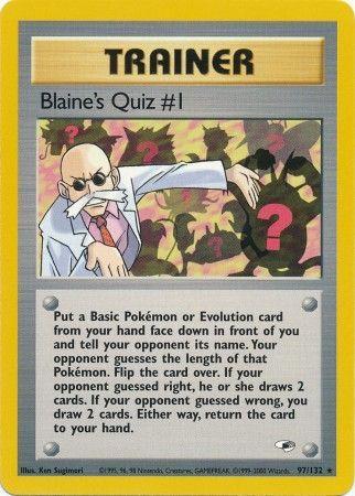 Blaine's Quiz #1 097  - Unlimited - Rare