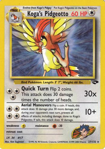 Koga's Pidgeotto 027  - Unlimited - Rare