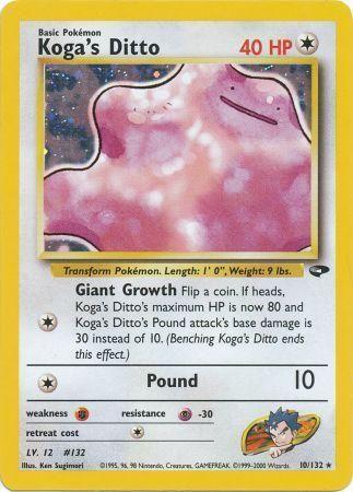 Koga's Ditto 010  - Unlimited Holofoil - Holo Rare