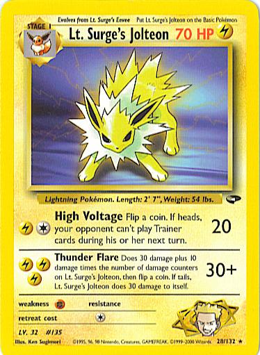 Lt. Surge's Jolteon 028  - Unlimited - Rare