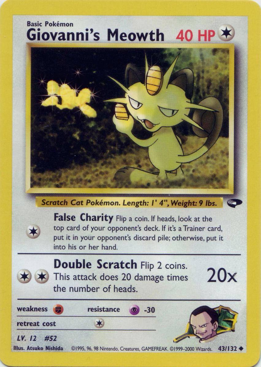 Giovanni's Meowth (43) (43) 043  - Unlimited - Uncommon
