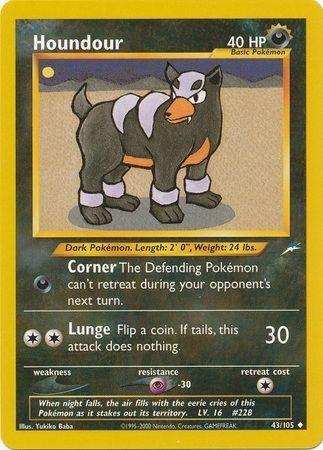Houndour 043  - Unlimited - Uncommon