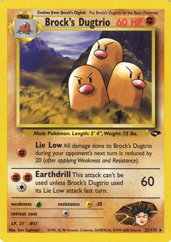Brock's Dugtrio 022  - Unlimited - Rare