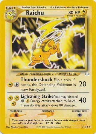 Raichu 021  - Unlimited - Rare