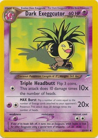 Dark Exeggcutor 033  - Unlimited - Uncommon