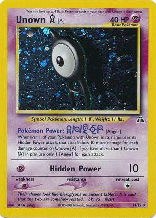 Unown [A] (14) (14) 014  - Unlimited Holofoil - Holo Rare