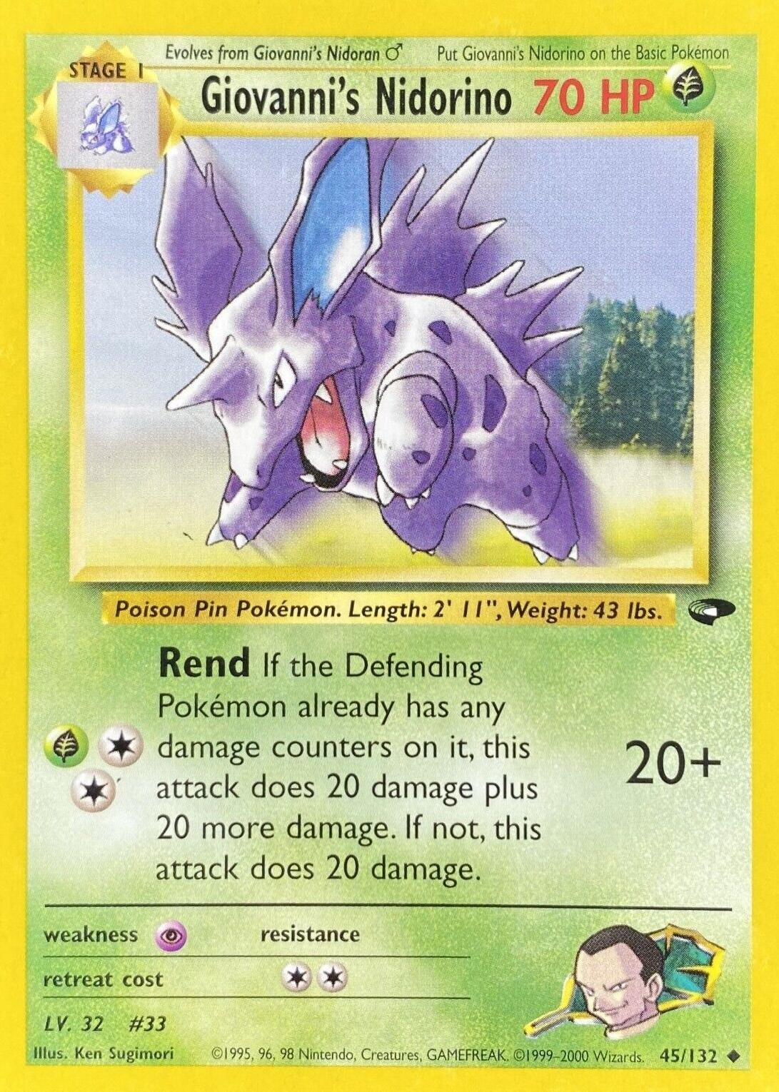 Giovanni's Nidorino 045  - Unlimited - Uncommon