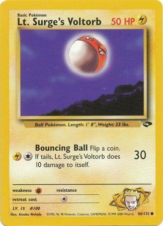Lt. Surge's Voltorb 086  - Unlimited - Common