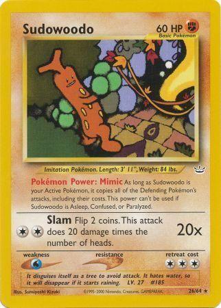 Sudowoodo 026/64  - Unlimited - Rare