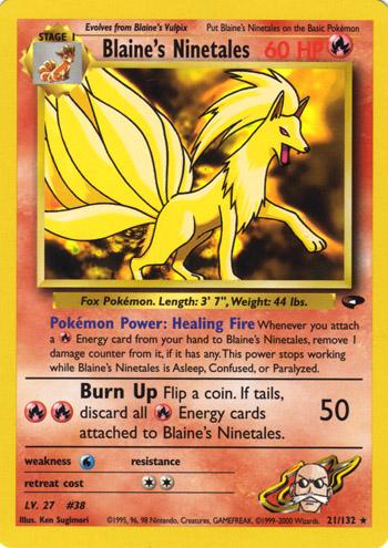 Blaine's Ninetales 021  - Unlimited - Rare