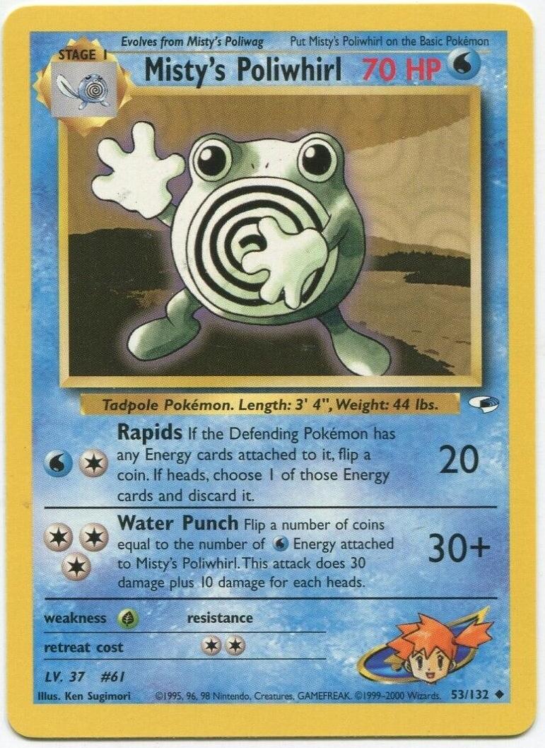 Poliwhirl de Misty (53/132) [Gym Heroes Unlimited] 