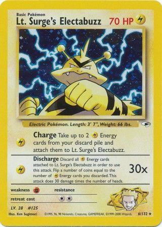 Lt. Surge's Electabuzz (6) (6) 006  - Unlimited Holofoil - Holo Rare