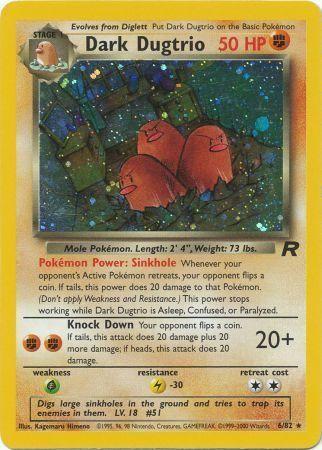 Dark Dugtrio (6) (6) 006  - Unlimited Holofoil - Holo Rare