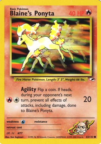 Blaine's Ponyta 063  - Unlimited - Common