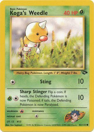 Koga's Weedle 082  - Unlimited - Common