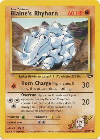 Blaine's Rhyhorn 065  - Unlimited - Common