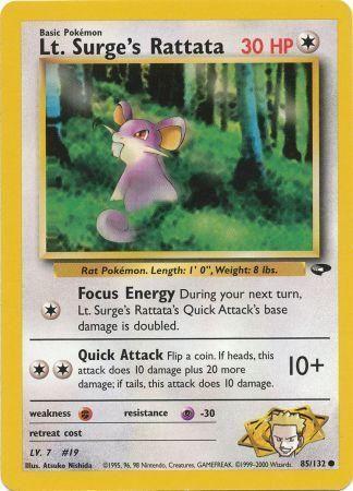 Lt. Surge's Rattata 085  - Unlimited - Common