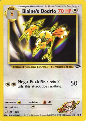 Blaine's Dodrio 032  - Unlimited - Uncommon